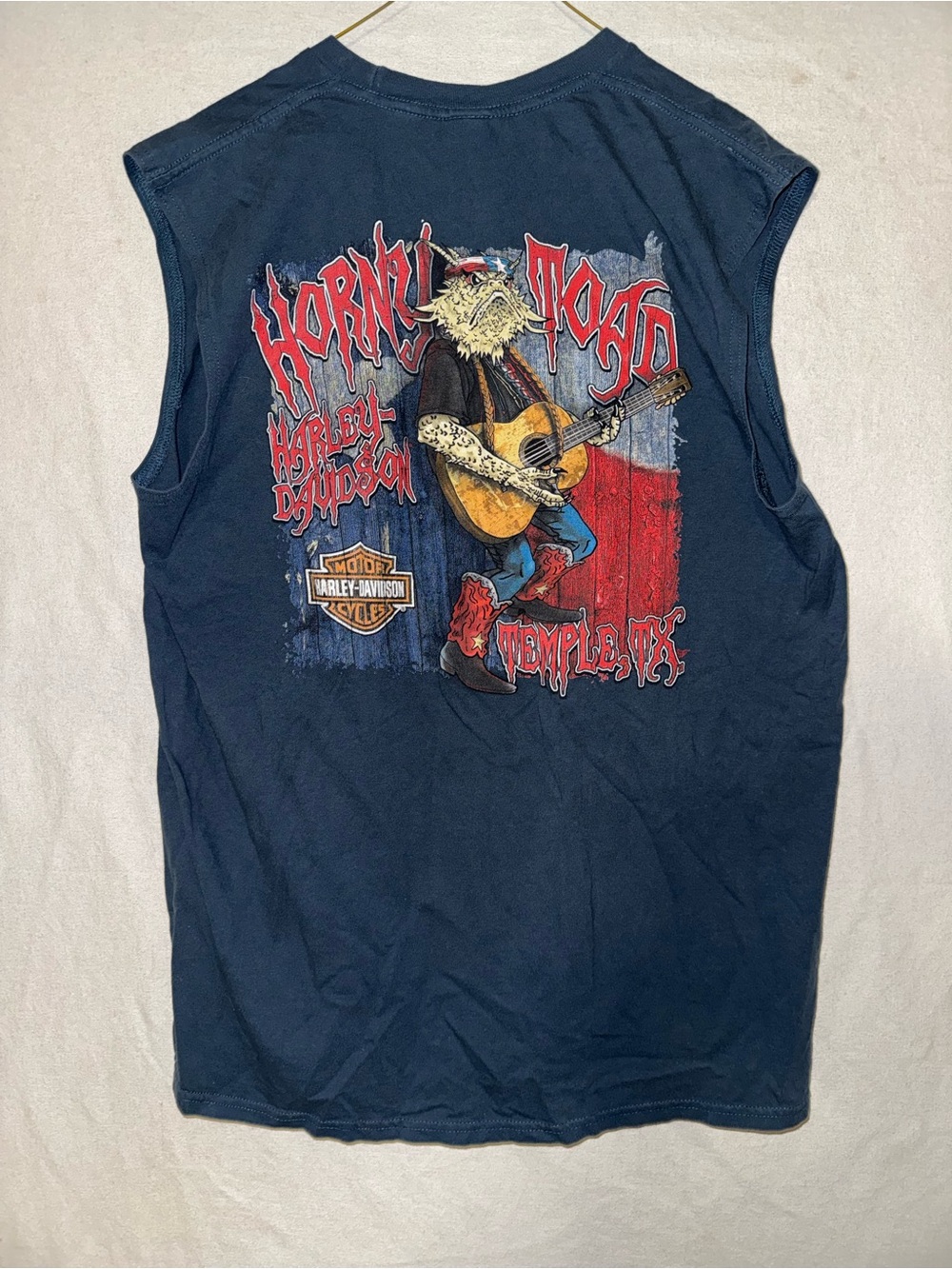 Harley Davidson Horny Toad Temple TX Sleeveless Shirt XL